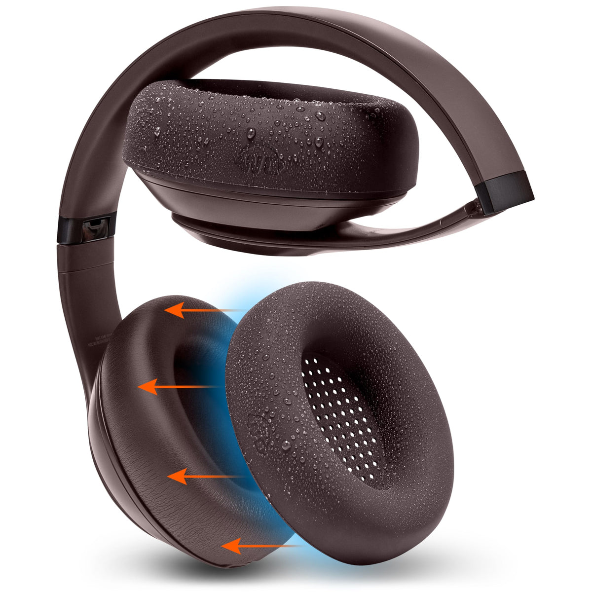 WC SweatZ Studio Pro cover on earpads protects against sweat and moisture