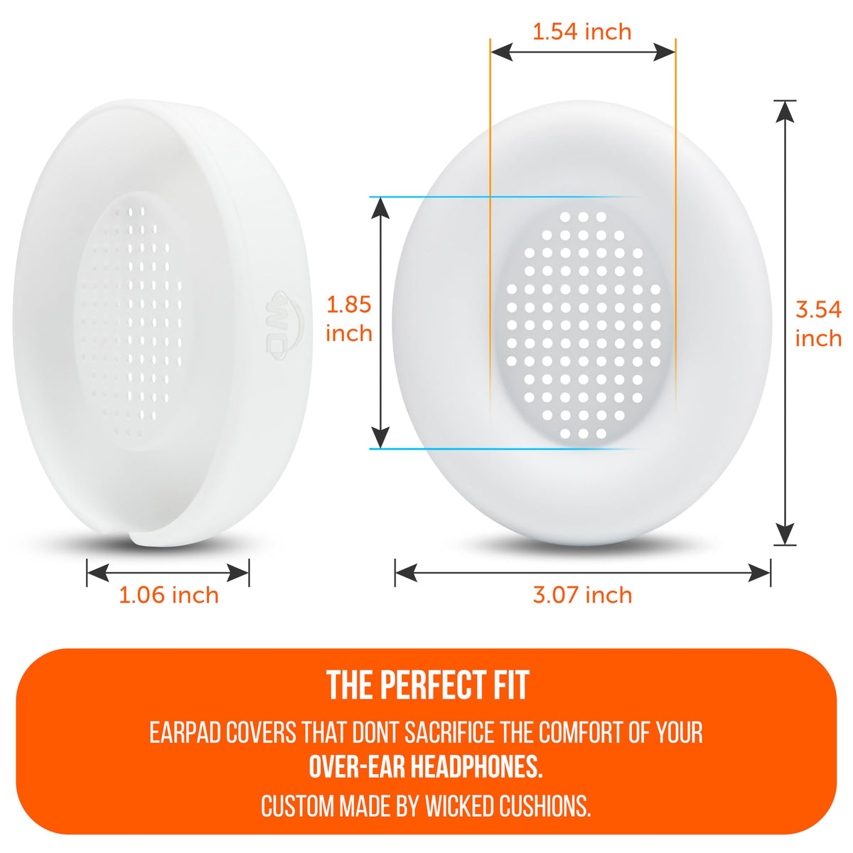 Durable stretchy silicone provides lasting ear pad coverage