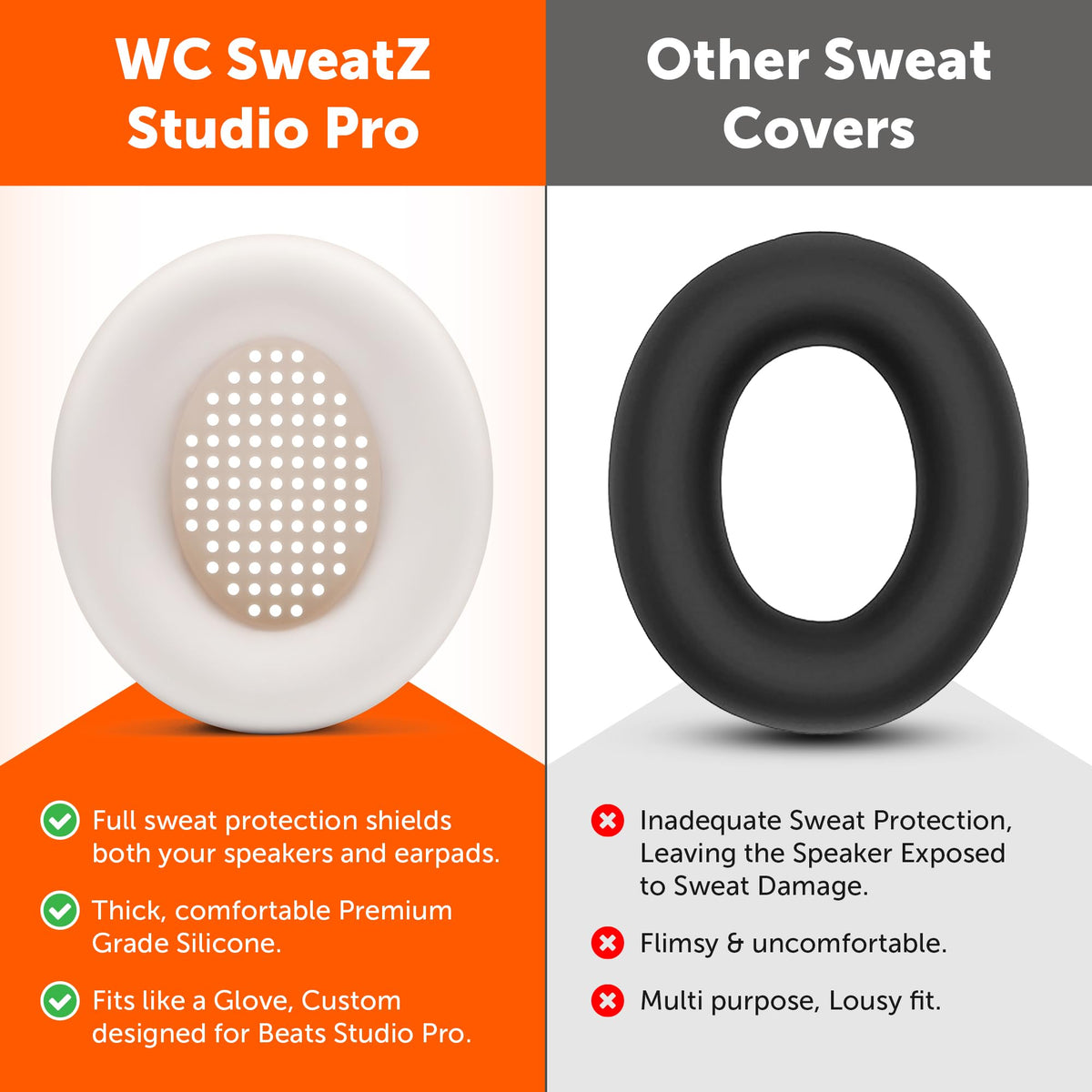 Easy on/off sleeve for Beats Studio Pro, quick refresh between sessions.