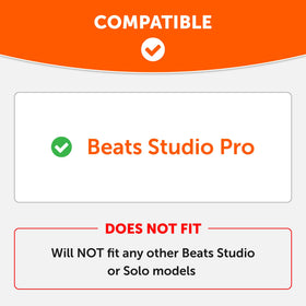 Close-up of WC SweatZ Studio Pro earpad shield against moisture on Beats Studio Pro.