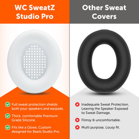 Full-earpad protection inside drivers guards moisture around Beats Studio Pro