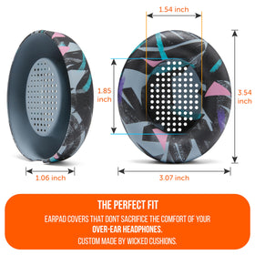 WC SweatZ lifted to reveal inner driver coverage protecting Beats Studio Pro components