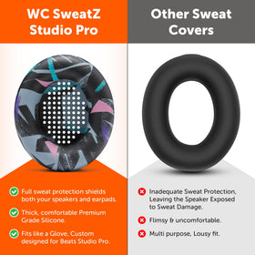 WC SweatZ installed on Beats Studio Pro demonstrating secure fit and sweat protection