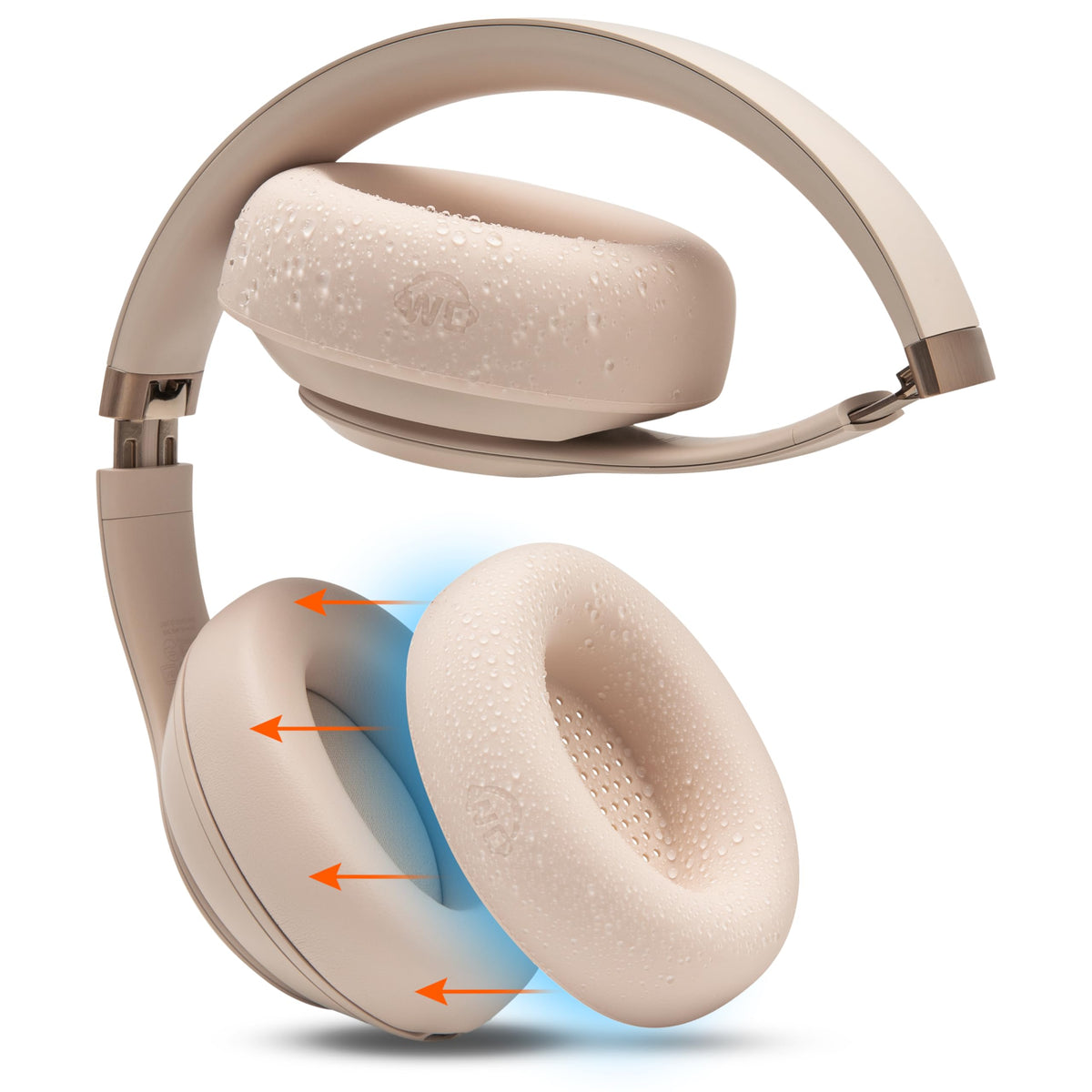 WC SweatZ Studio Pro earpad cover on Beats Studio Pro for sweat protection during workouts.