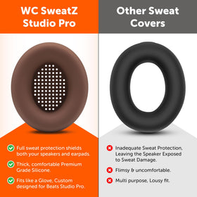 WC SweatZ Studio Pro durable silicone protection extends earpad life during workouts.