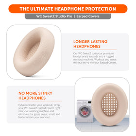 Durable silicone construction resists sweat and wear on Beats Studio Pro.