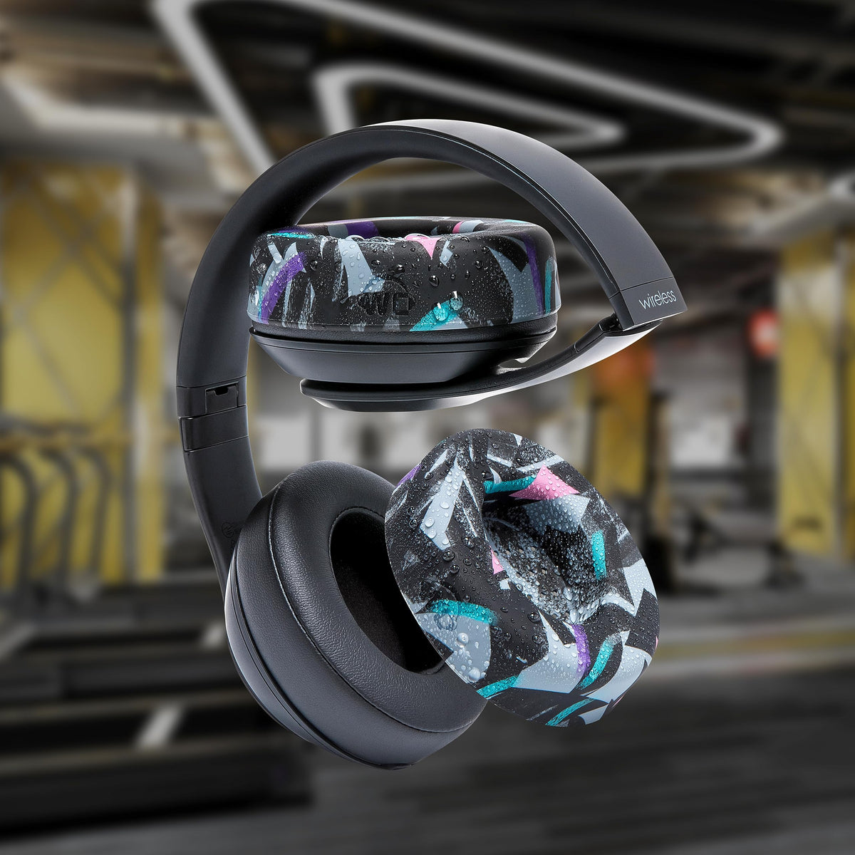 WC SweatZ Studio slip-on earpad cover protecting against sweat during activity