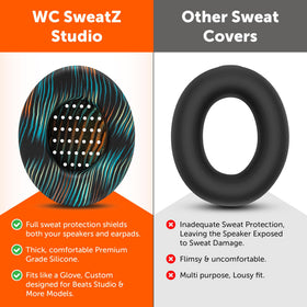 WC SweatZ Studio slip-on covers easily attach over Beats earpads.