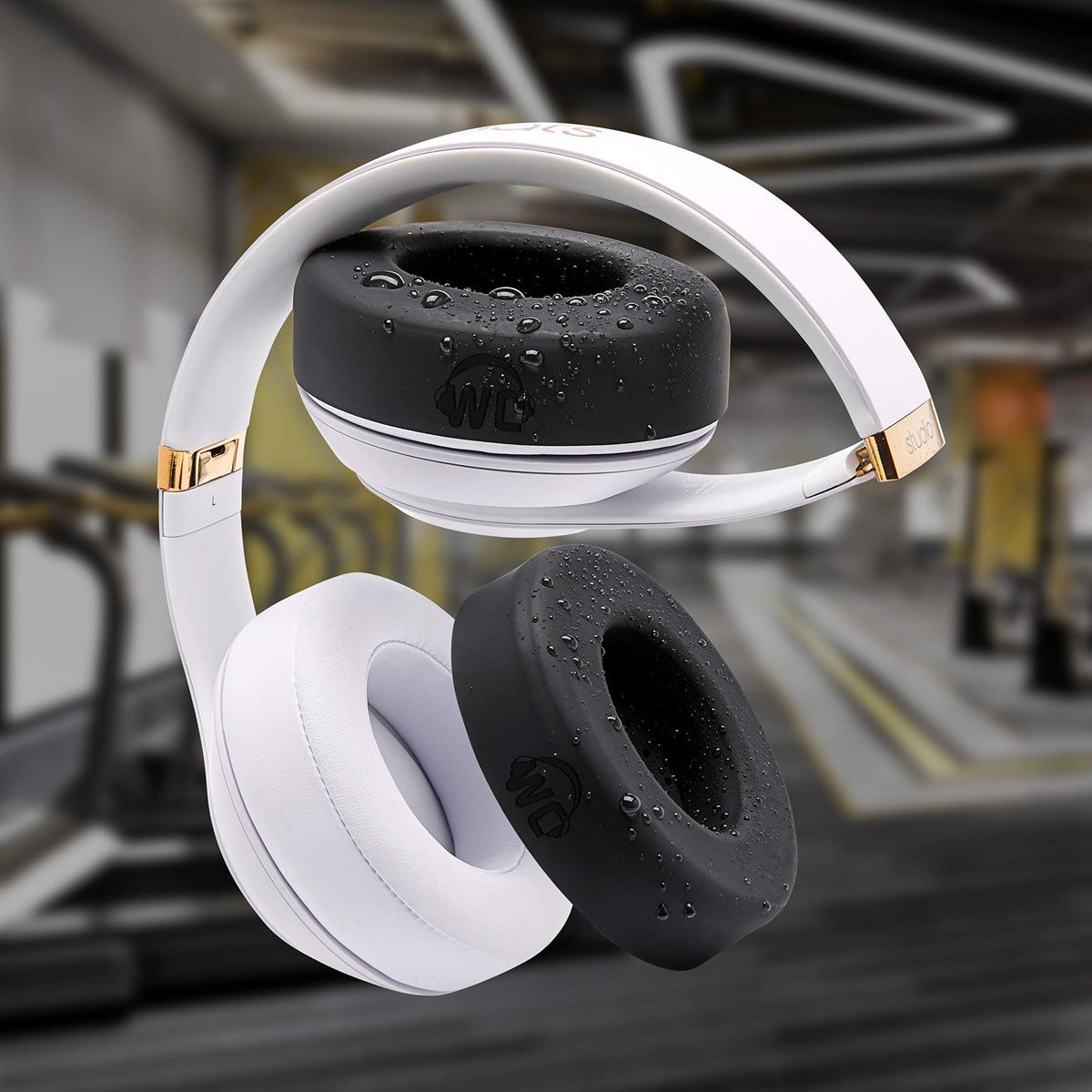 WC SweatZ Studio slip on earpad cover shown for quick tool free application.