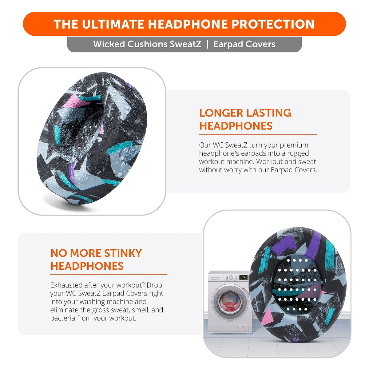 WC SweatZ Studio washable earpad cover for Beats Studio 2, easy cleaning