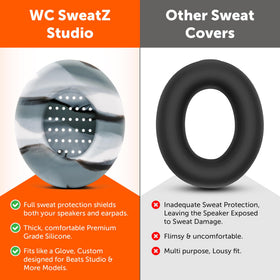 WC SweatZ Studio washable silicone keeps earpads fresh after workouts