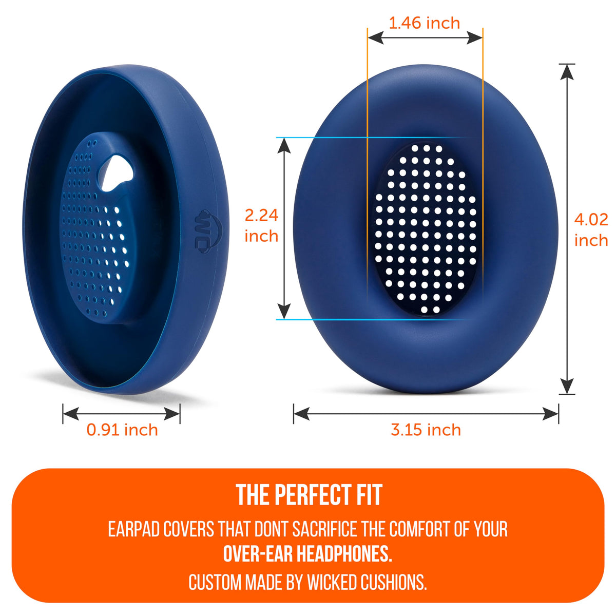Stretchable WC SweatZ XM4 material ensures a snug, durable fit on WH-1000XM4 earpads.