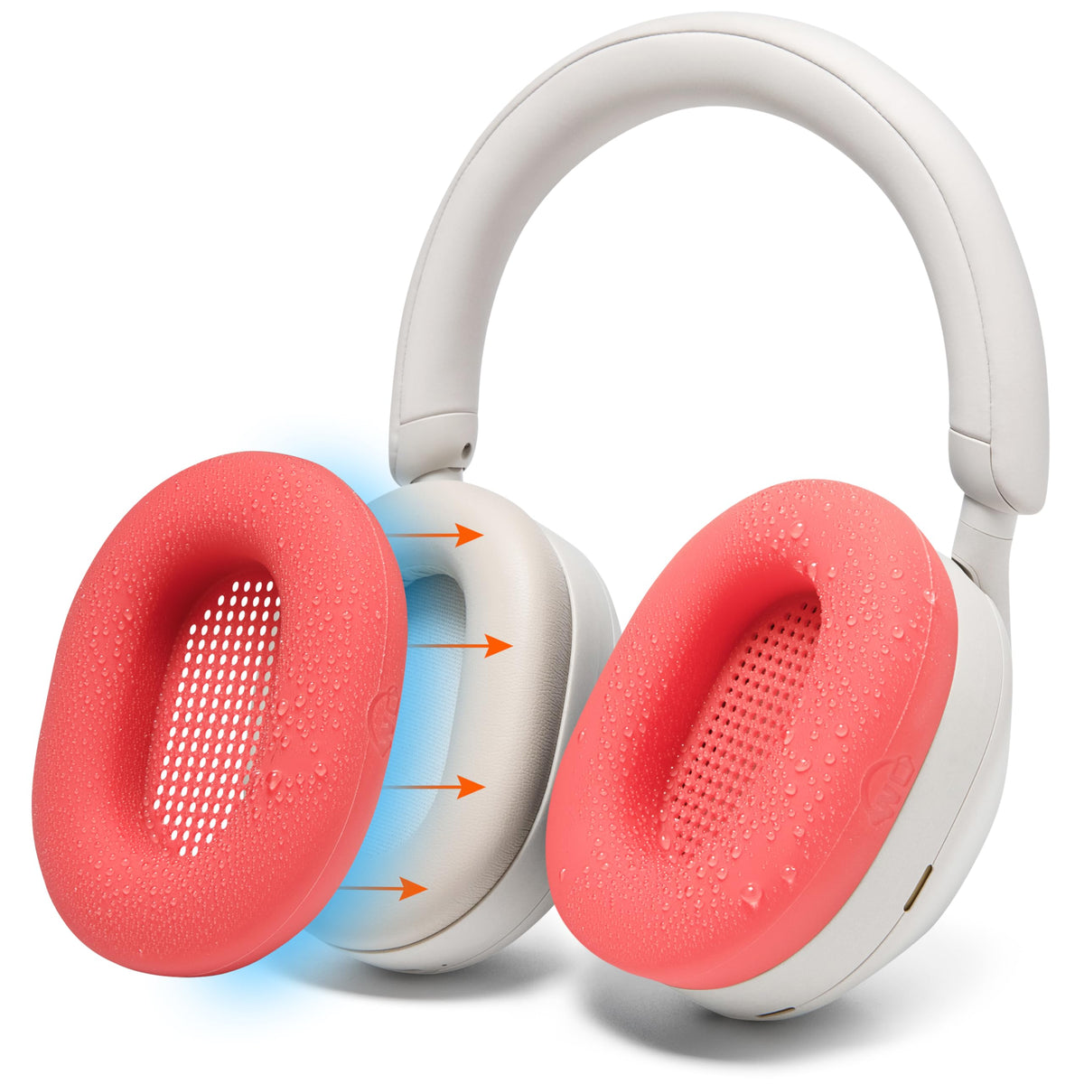 WC SweatZ XM5 earpad cover on Sony WH-1000XM5 reduces sweat contact and odor