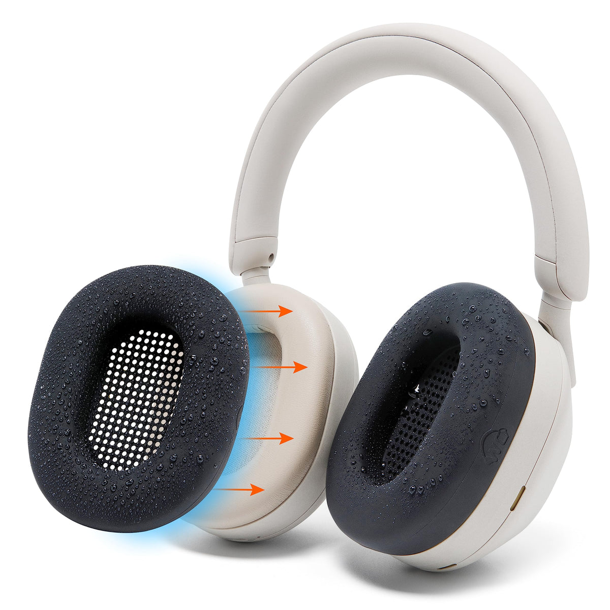 WC SweatZ XM5 full earpad coverage protects Sony WH-1000XM5 from sweat and wear.