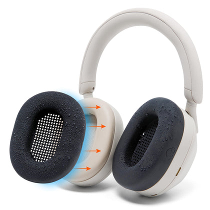 WC SweatZ XM5 full earpad coverage protects Sony WH-1000XM5 from sweat and wear.