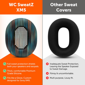 WC SweatZ XM5 installed side profile maintaining comfort and seal