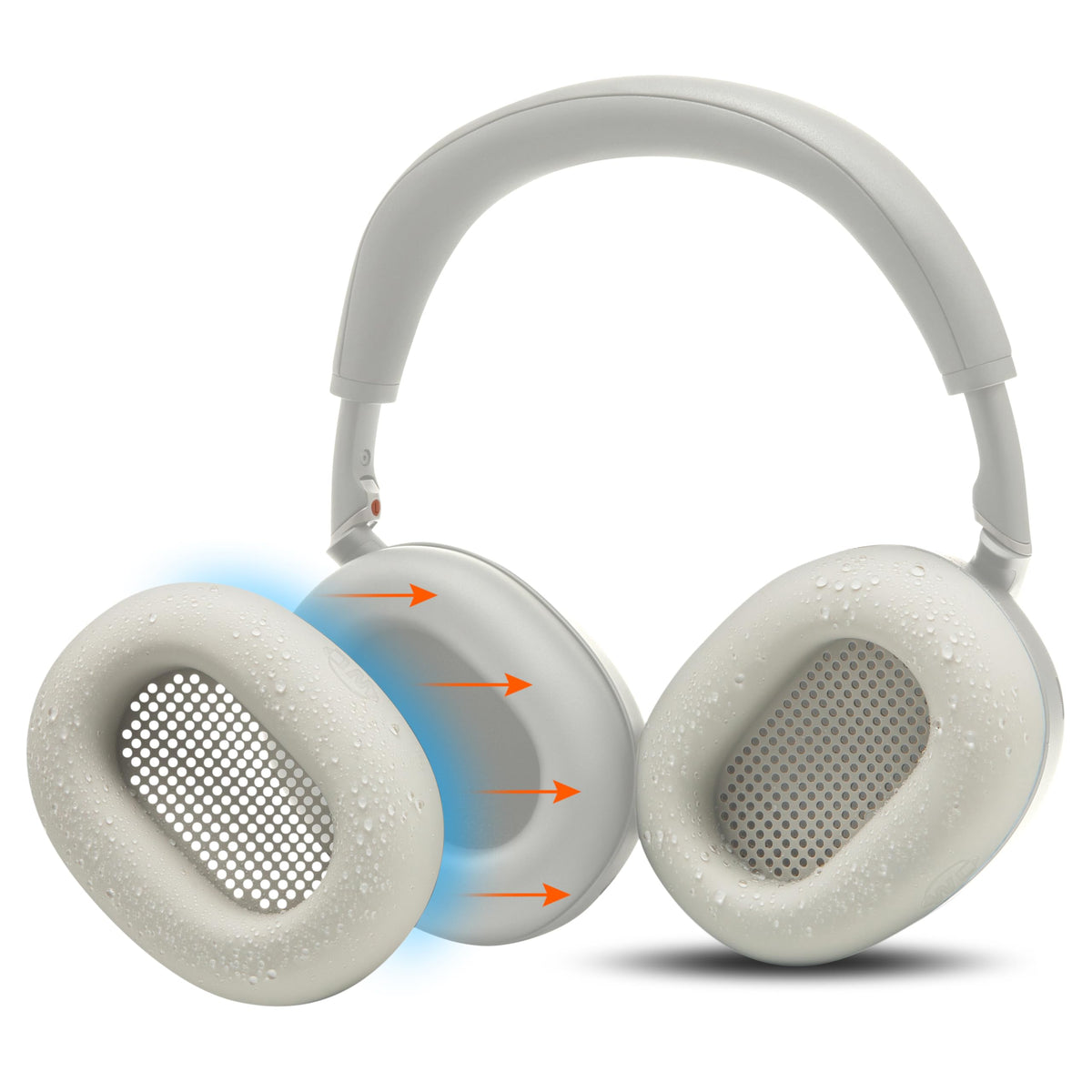 WC SweatZ XM6 silicone earpad cover on Sony WH-1000XM6 for sweat protection