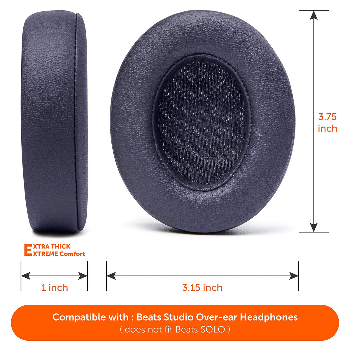 Reinforced seams resist splitting for lasting Beats ear pads