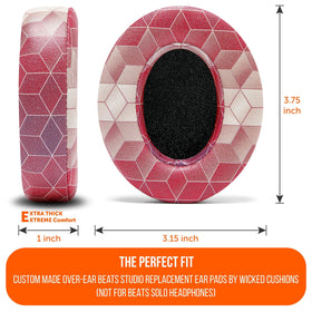 WC Wicked Cushions Beats Studio ear-pad adhesive area demonstrates secure bond