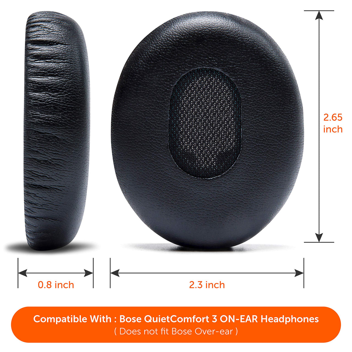 WC Wicked Cushions Bose QC3 ear pads packaging included for quick replacement.