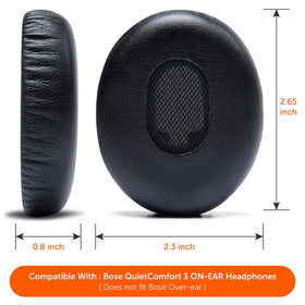 WC Wicked Cushions Bose QC3 ear pads packaging included for quick replacement.