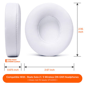 WC Wicked Cushions ear pads for Beats Solo 3, foam closeup, thick memory foam for lasting comfort.