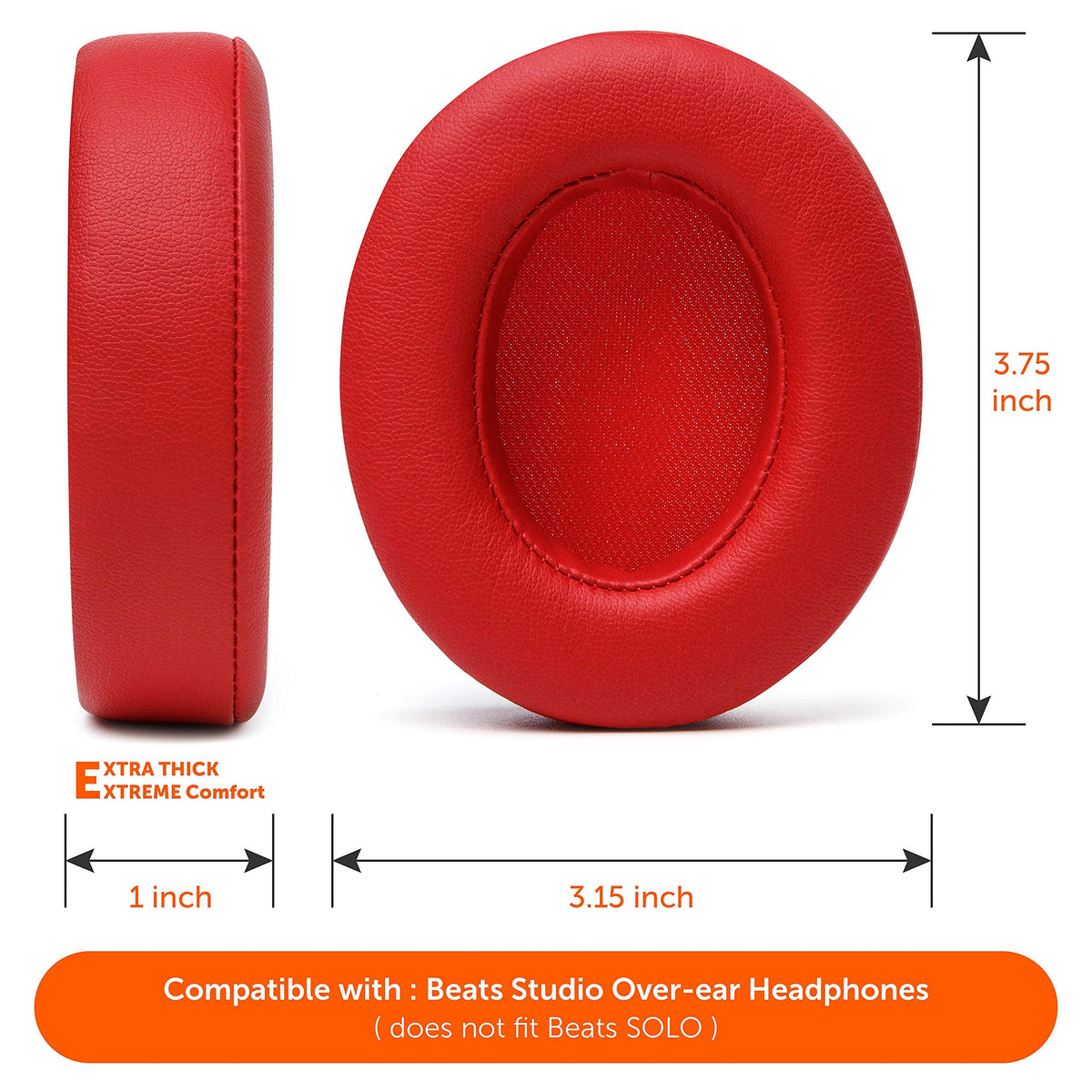 WC Wicked Cushions extra-thick memory foam delivers lasting comfort on Beats Studio 2/3.