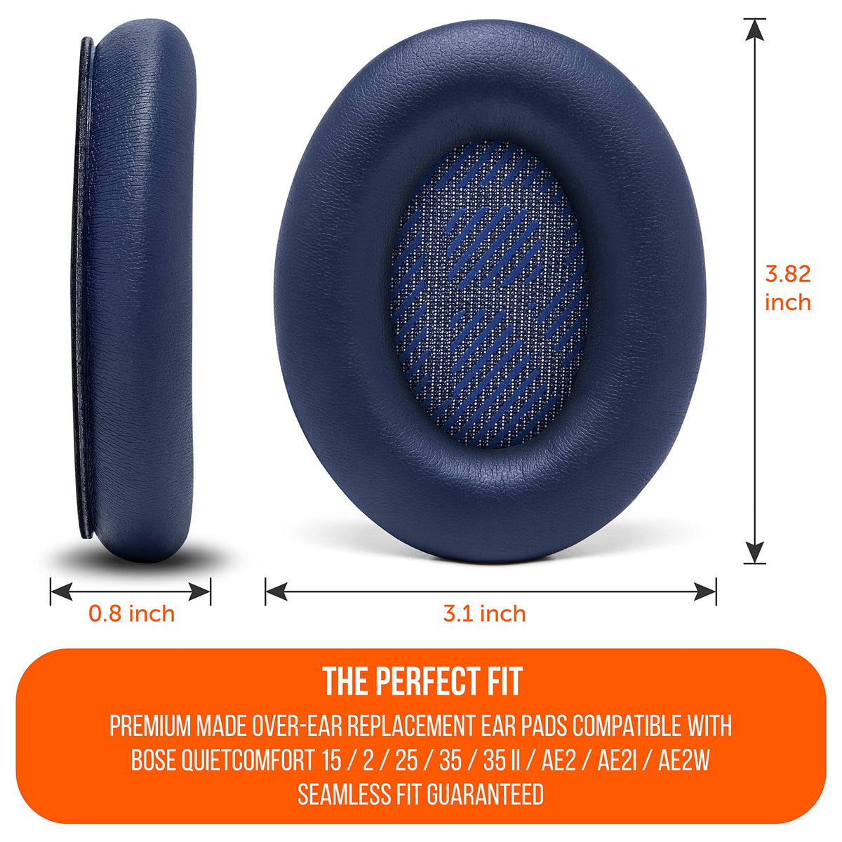 WC Wicked Cushions fit Bose QuietComfort 35 and 35ii models with a snug seal