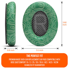 WC pads installed on QC35 headphones restoring seal and improving sound benefit