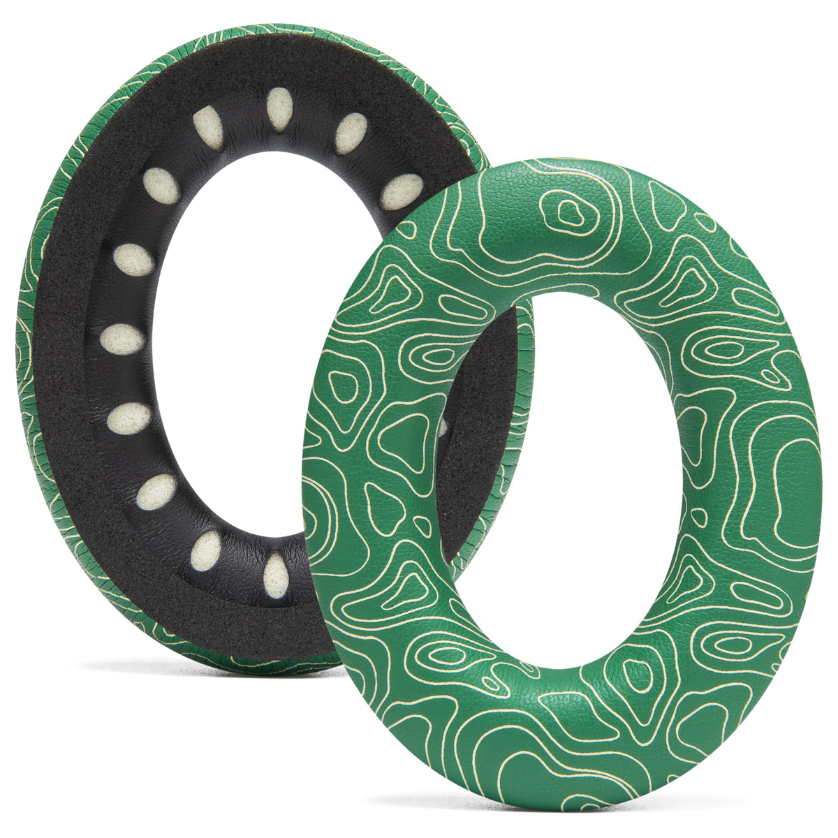 WC ear pads in travel bag lifestyle shot showing comfort on the go benefit