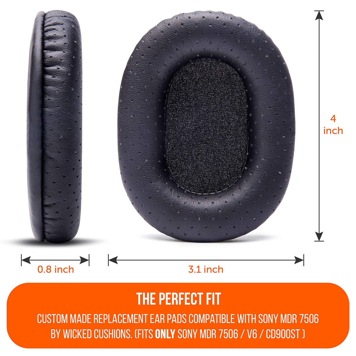 WC Wicked Cushions MDR-CD900ST earpad fit ensures secure compatibility.