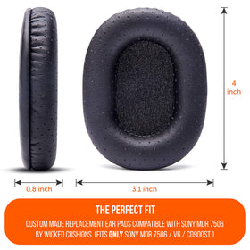 WC Wicked Cushions MDR-CD900ST earpad fit ensures secure compatibility.