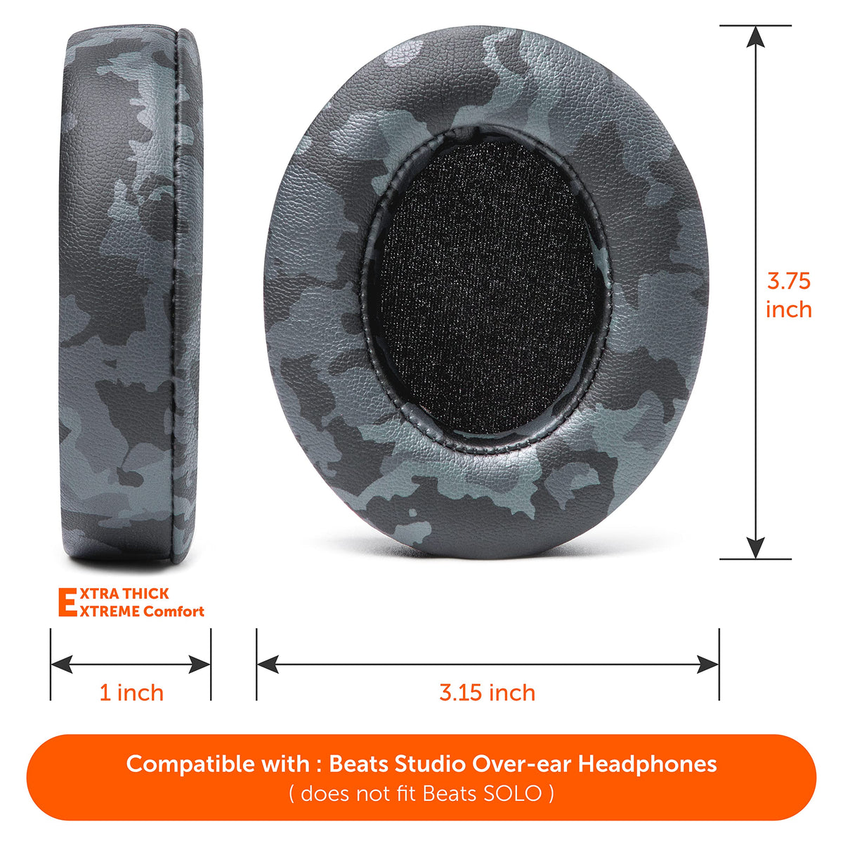 WC Wicked Cushions mounted on Beats Studio headphones restoring seal