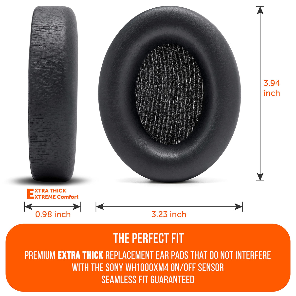 WC Wicked Cushions reinforced inner stitching for durable XM1000XM4 earpads