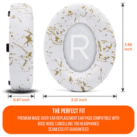 WC Wicked Cushions side profile on earcup illustrating snug fit and better isolation