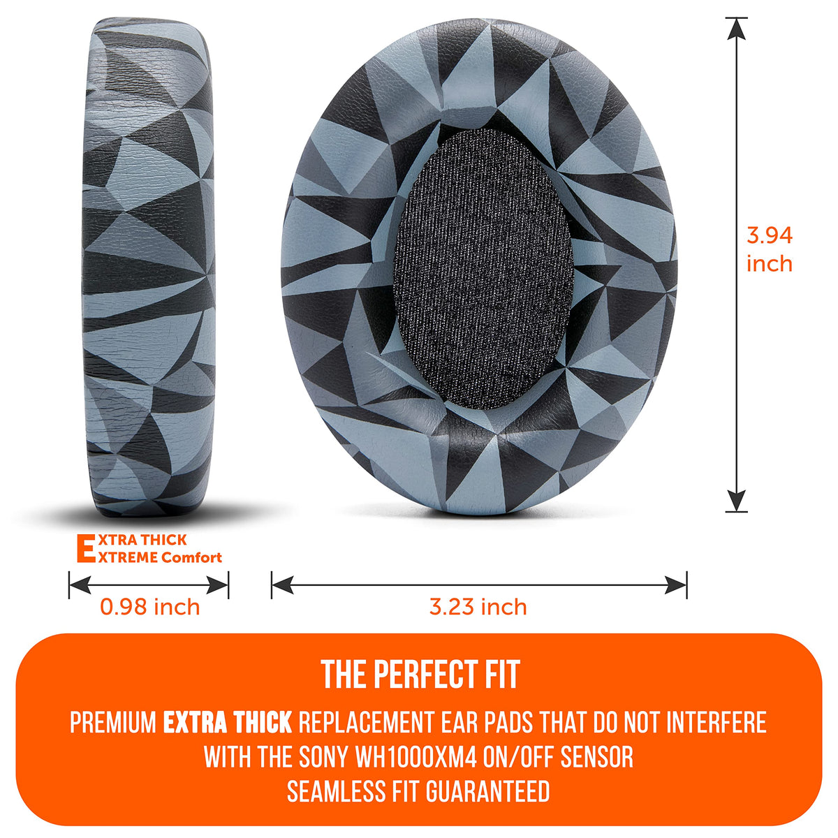 WC Wicked Cushions next to ruler showing exact extra-thick dimensions