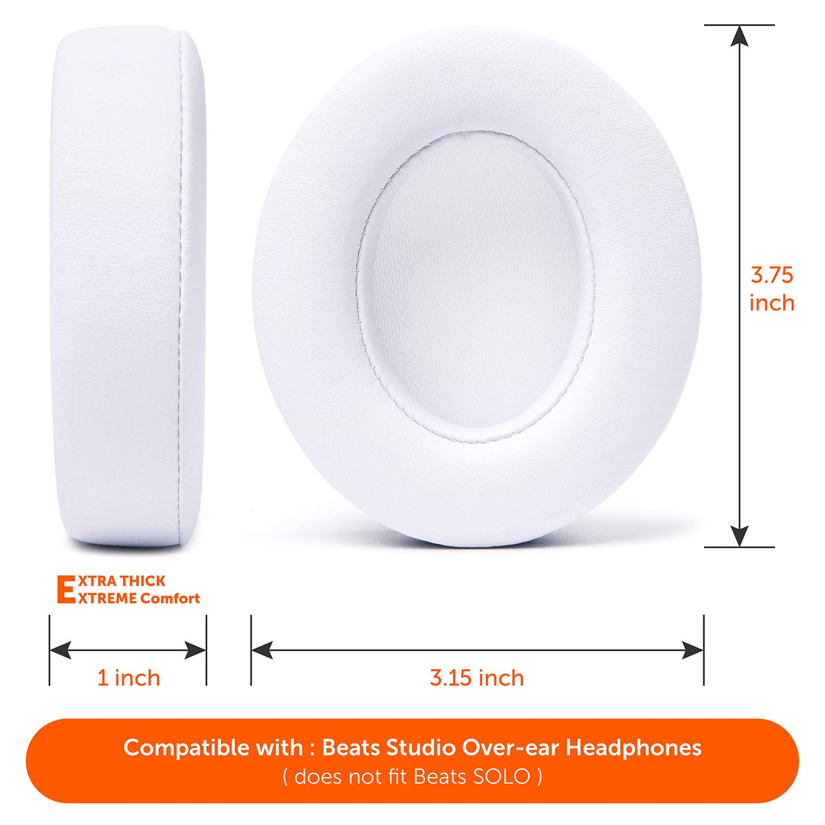 WC Wicked Cushions soft white PU leather finish enhances comfort and style.