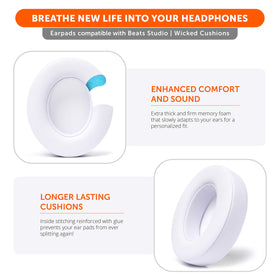 WC Wicked Cushions stitching detail emphasizes durability along the earpad seams.