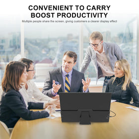WCKUN built-in stereo speakers deliver clear audio during remote work.