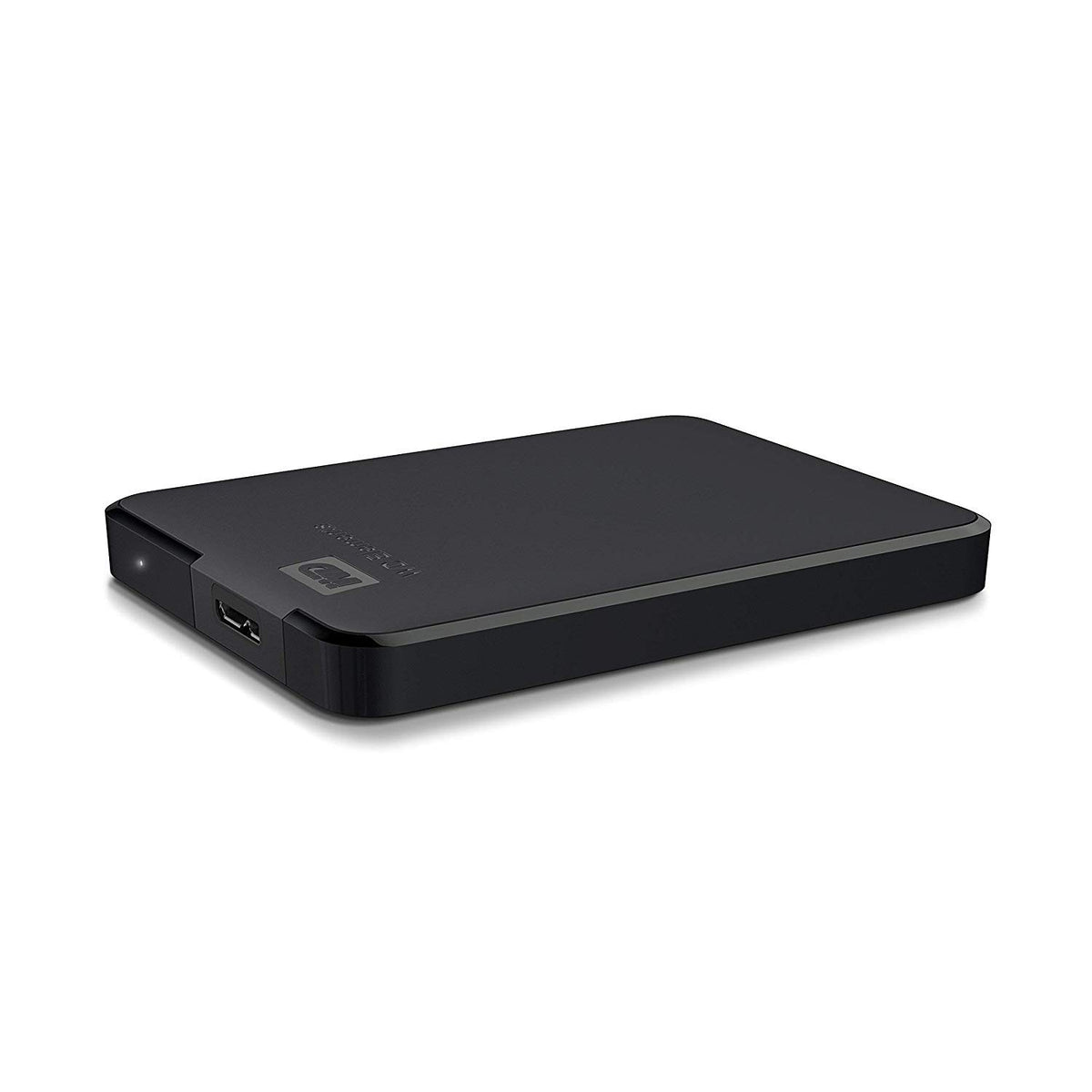 WD Elements drive on a desk showing compact portable form