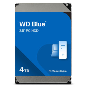 WD Blue 4TB renewed HDD top view, 3.5-inch desktop drive ready for upgrade.