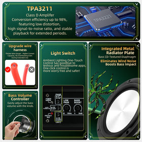 WDiYA 50mm voice coil and metal diaphragm deliver tighter, more precise bass.