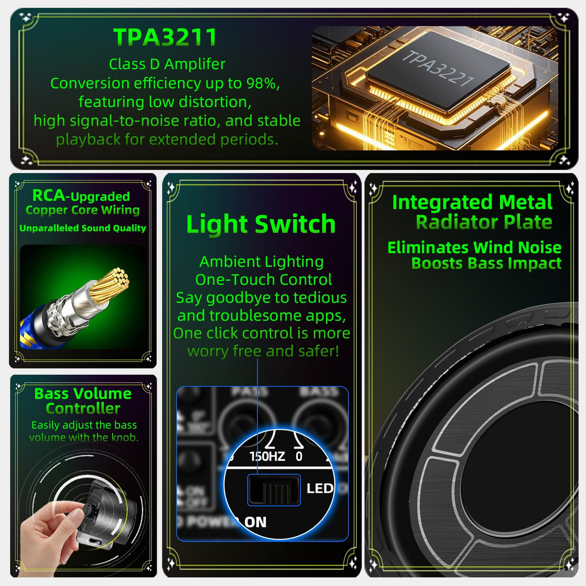 WDiYA independent bass knob enables precise in-car sound tuning