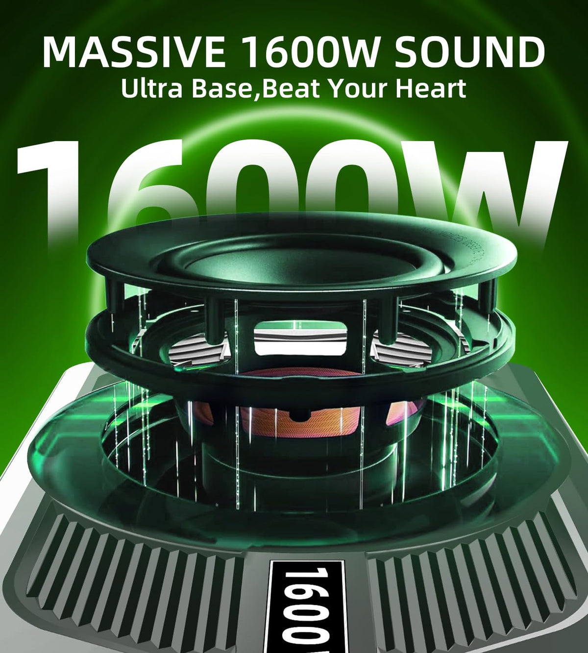 WDiYA RGB lighting under-seat subwoofer offers customizable ambience for your car.