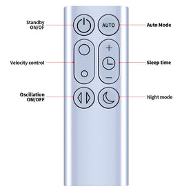 Close-up of WDZP remote in silver highlighting CR2032 battery area compatibility.