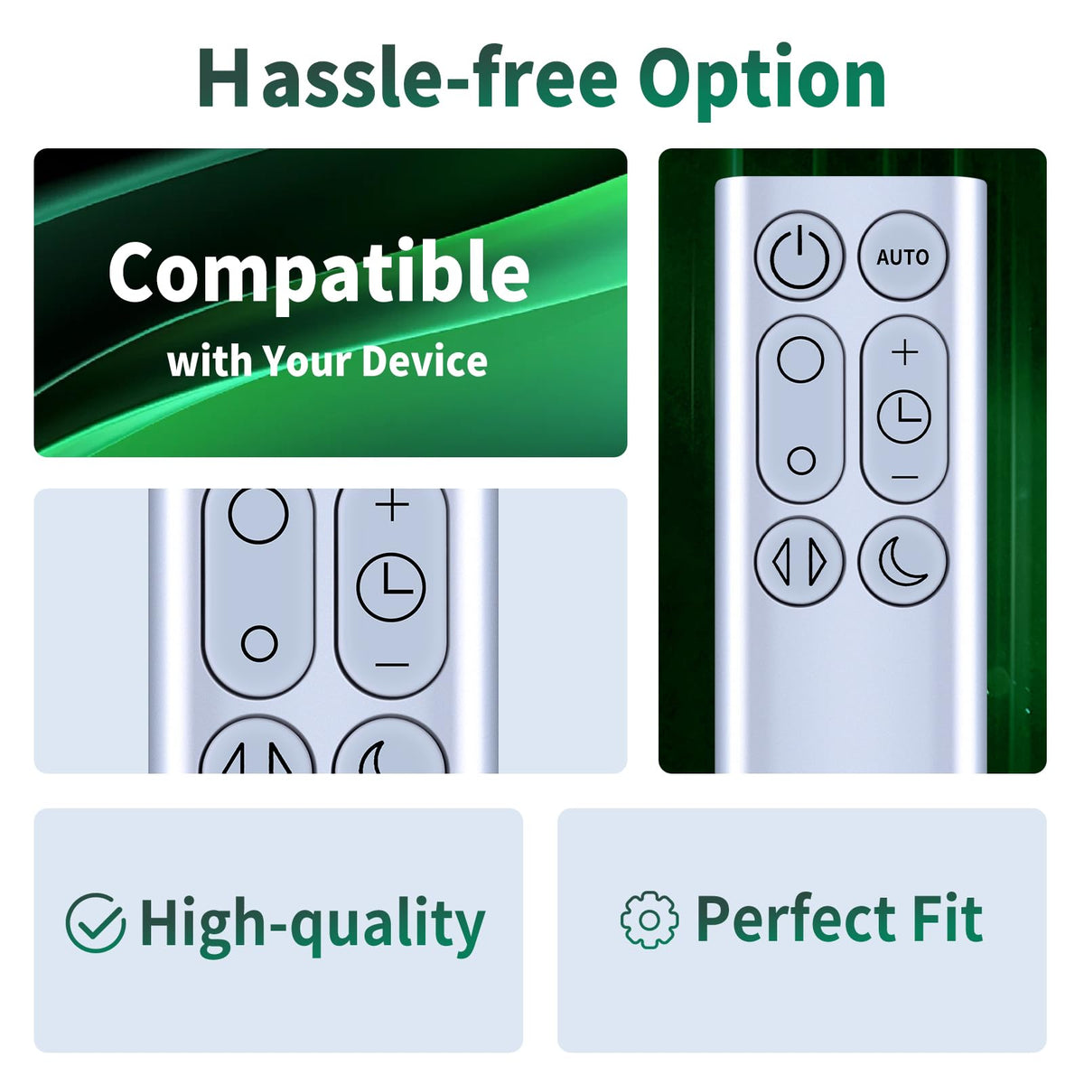 WDZP replacement remote silver for Pure Cool Link series; reliable IR control.