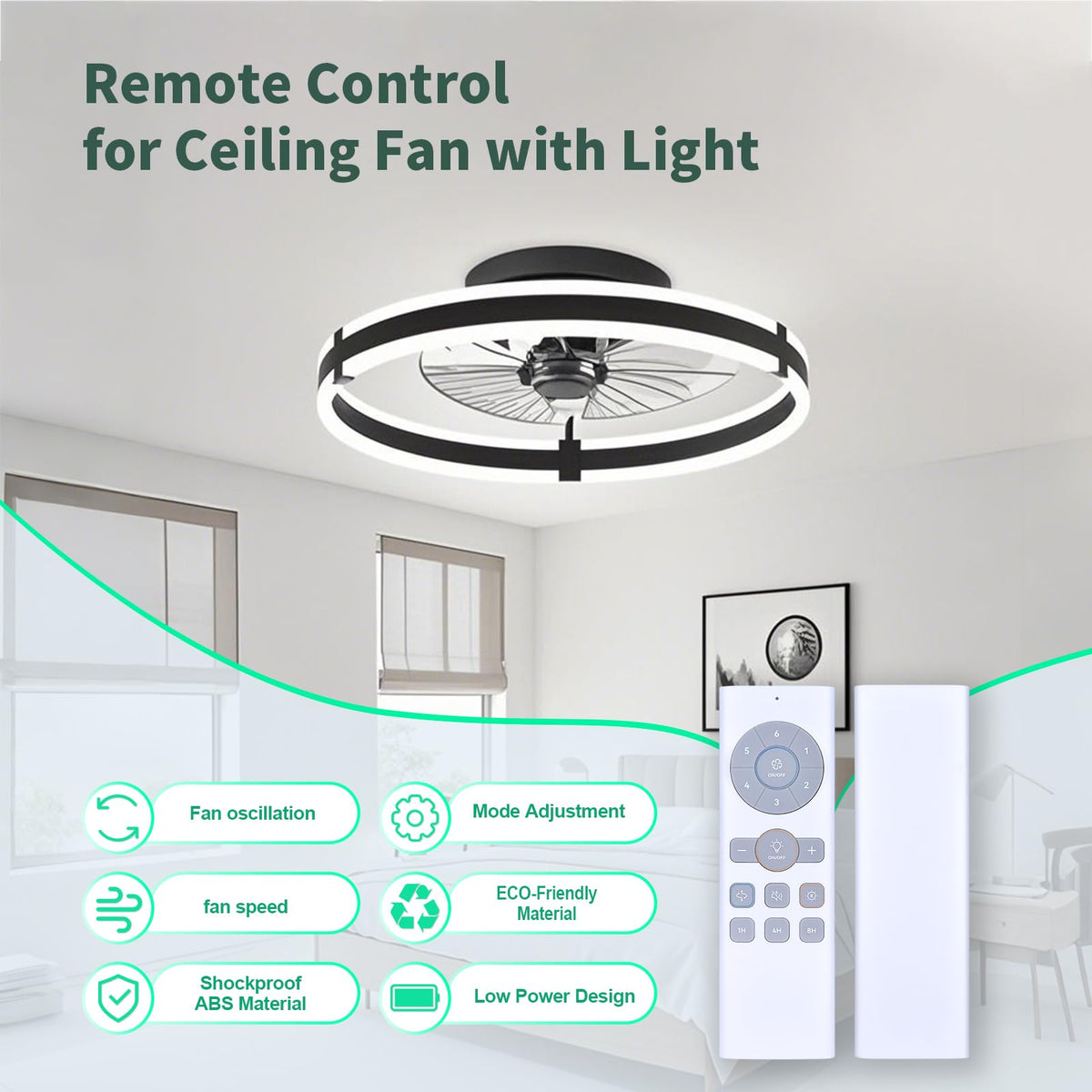 WDZP remote controls fan speed and lighting from across the room