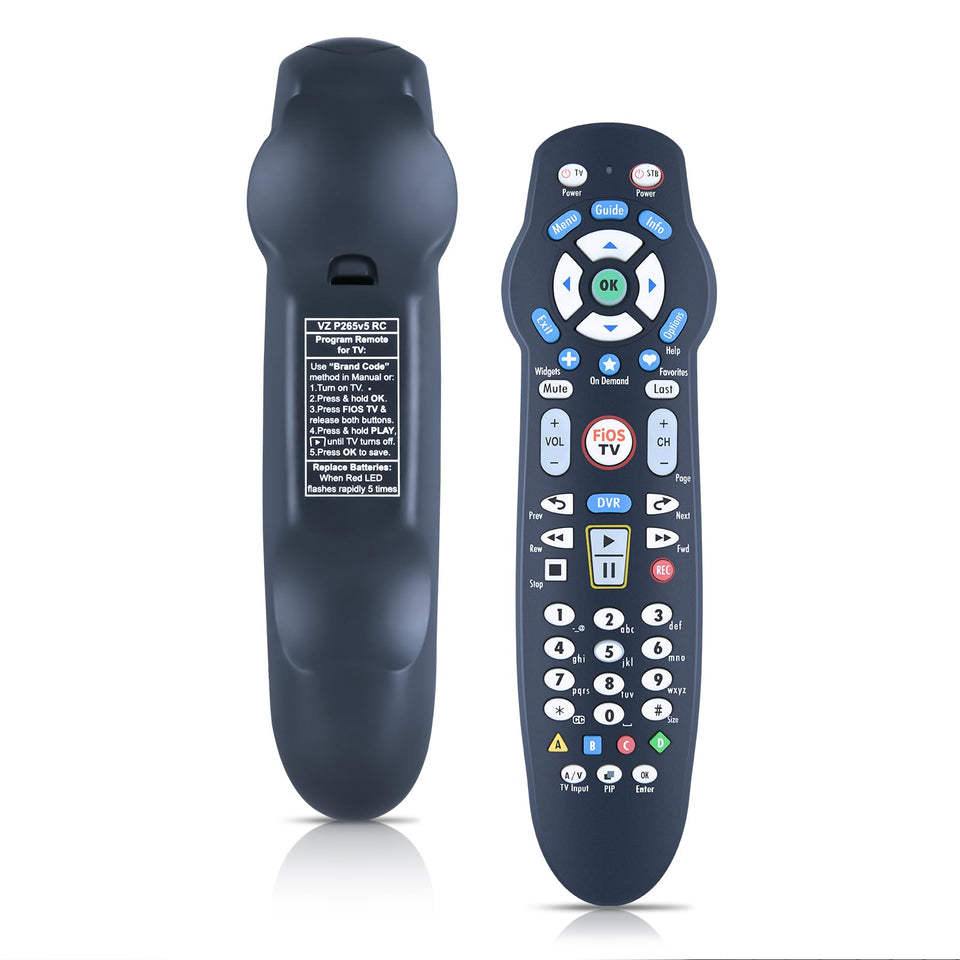 WDZP Verizon FiOS remote front view shows easy navigation buttons.
