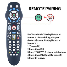 WDZP FiOS remote setup and pairing guide visual aid.