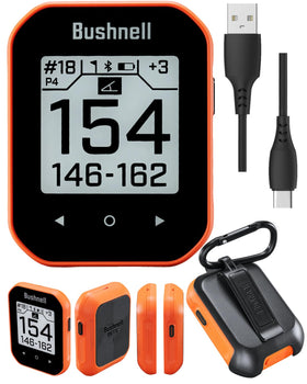 Wearable4U Bushnell Phantom 3 Slope box contents with charging cable and cleaning cloth